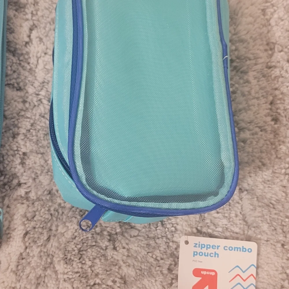 2 Up & Up, bundle pouch, color blue. New with tag.